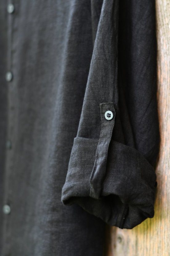 Pánská košile se stojáčkem - 100% len