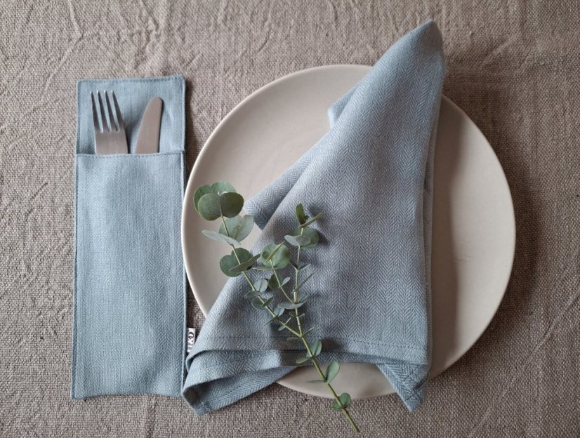 Cutlery pocket - 100% linen