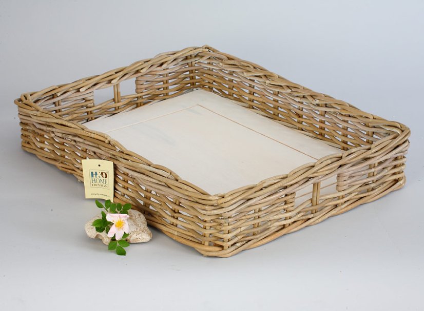 Basket - tray - rattan - kubu