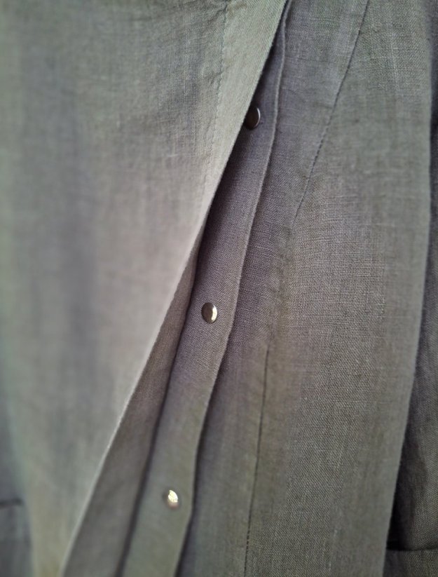 Chef coat jacket - for ladies -  100% linen - Size: L