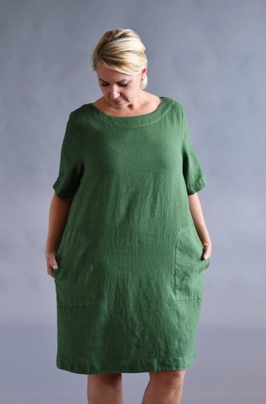 Dámské šaty - 100% len - Velikost: 46