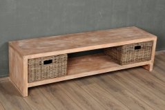 Tv table - solid mango - rattan kubu