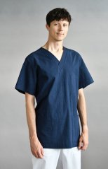 Medical gown UNISEX - 96% cotton, 4% elastane