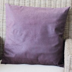 Cushion with filling - leather - 40 x 40 cm