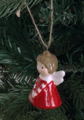 Hängender Keramikengel - Weihnachtsdekoration