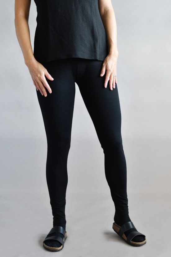 Damen-Leggings aus Baumwolle – schwarz - Größe: XS