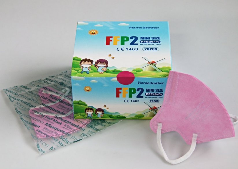 Atemschutzmaske der FFP2-klasse für kinder, 20 stück, auf lager