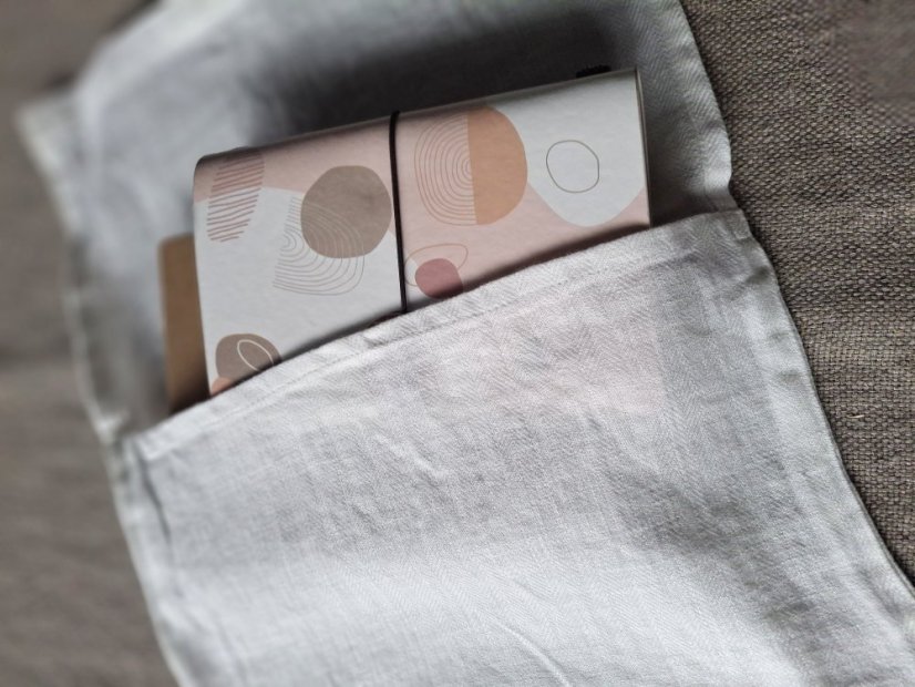 Lněný obal na diář či zápisník