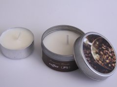 Candle - fragrance coffee - metal packaging