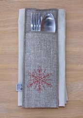 Cutlery pocket - 100% linen