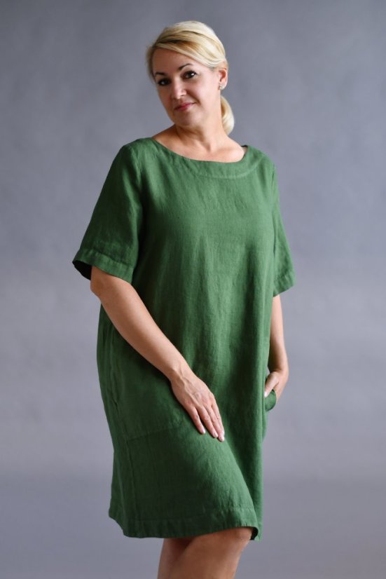 Dámské šaty - 100% len - Velikost: 46