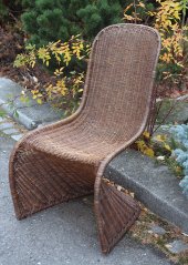 Ergonomic rattan chair