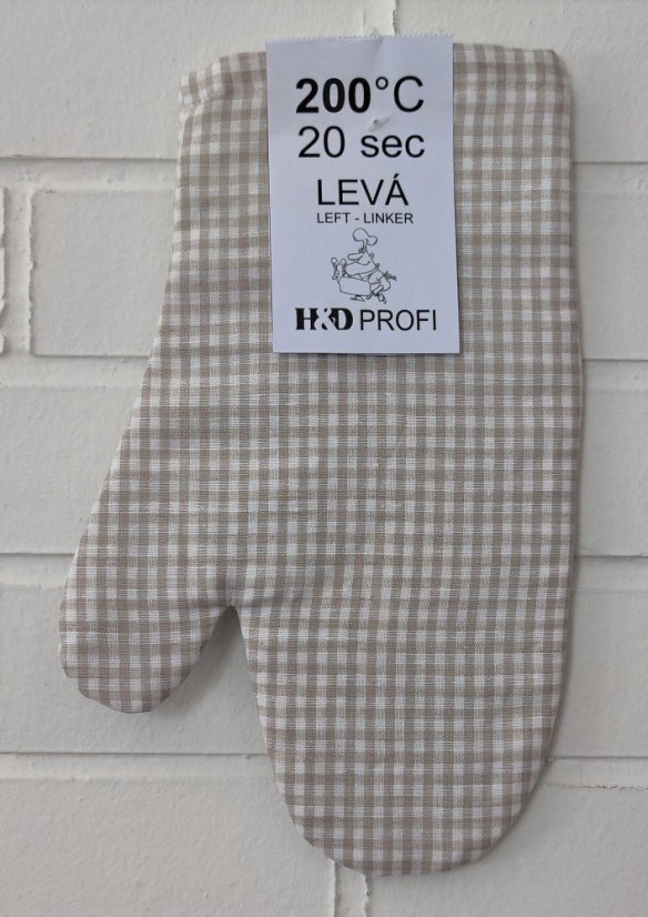 Kuchyňská rukavice - 50% len, 50% bavlna