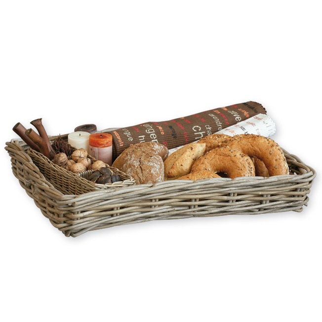 Basket - tray - rattan - kubu