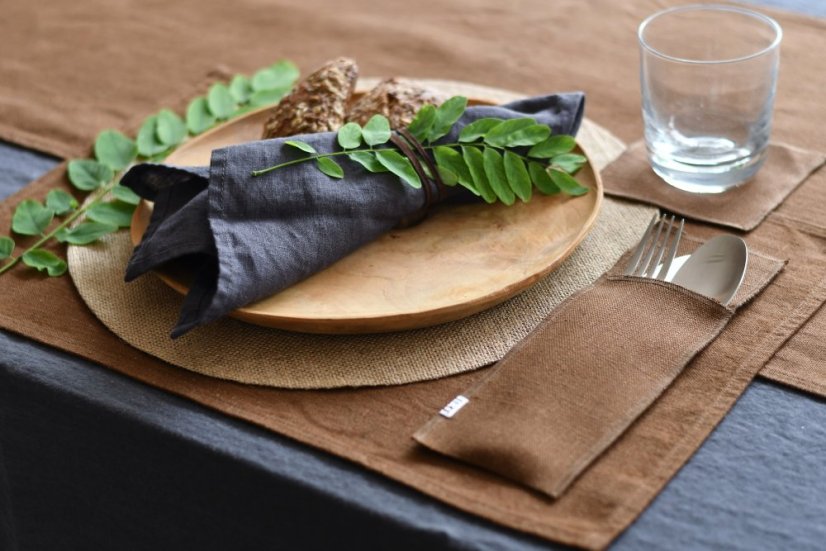 Cutlery pocket - 100% linen