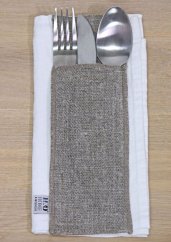 Cutlery pocket - 100% linen