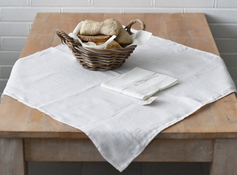 Tischdecke 80 x 80 cm - 100% leinen