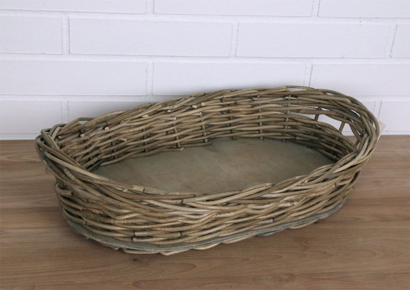Basket - tray - rattan  kubu