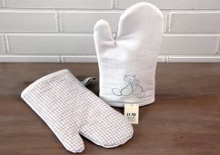 Oven glove - 50% linen, 50% cotton