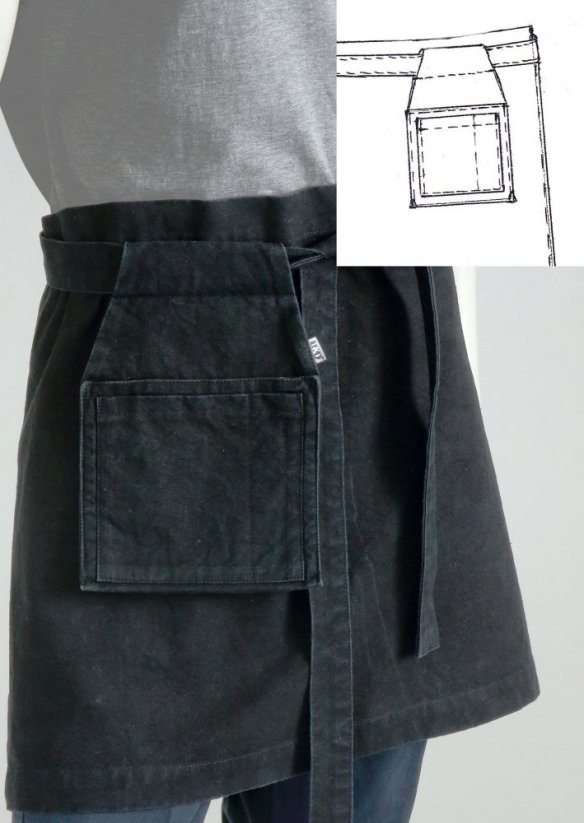 Apron´s pouch/pocket on the belt - 100% cotton