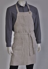 Unisex schürze - bedienung - 100% leinen
