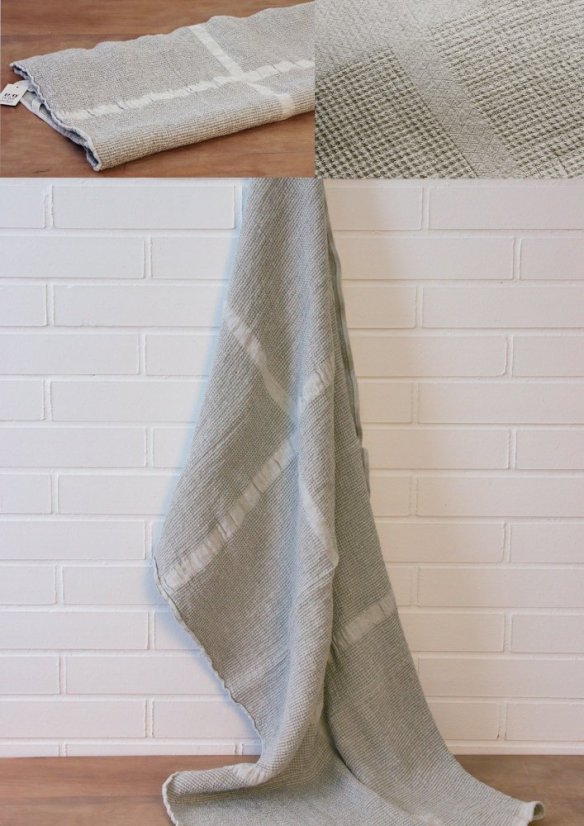 Leinen Badetuch - stoffwaffel 70 x 140 cm