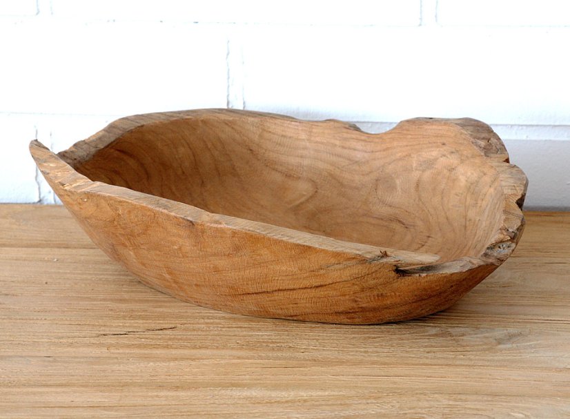Bowl - root wood - teak