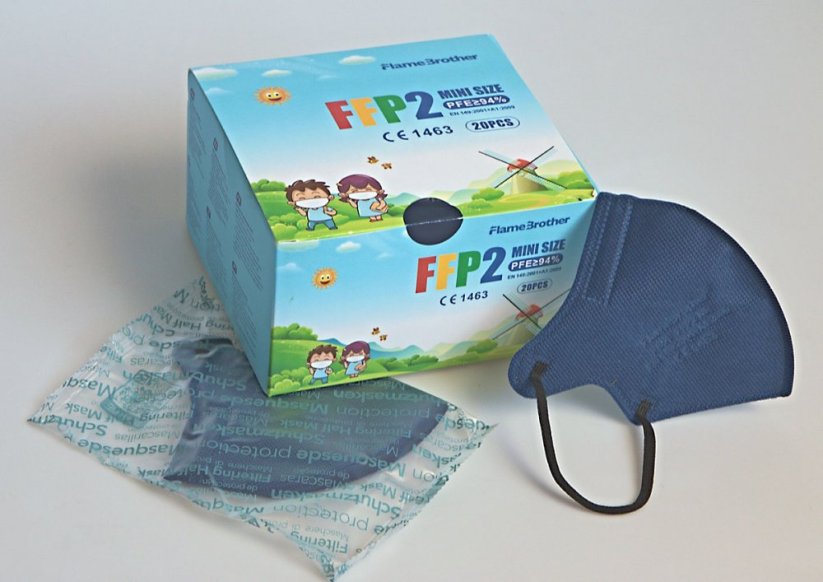 Atemschutzmaske der FFP2-klasse für kinder, 20 stück, auf lager