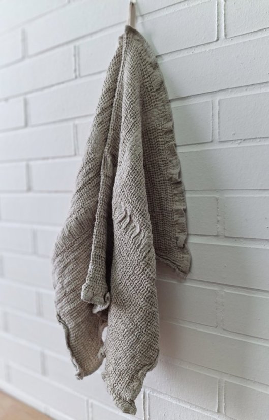 Linen waffle towel 35 x 65 cm