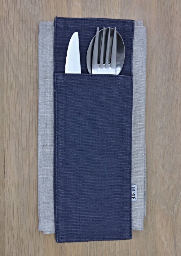 Cutlery pocket - 100% linen