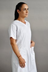Sesterské zdravotnické šaty členěné - 95% bavlna, 5% elastan