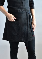 Dámská zástěra - obsluha - 100% len