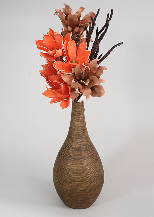 Arrangements - artificial flowers, vase