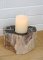 Candleholder - petrified wood