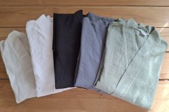 Bademantel unisex beige - 100% Baumwolle - waffle