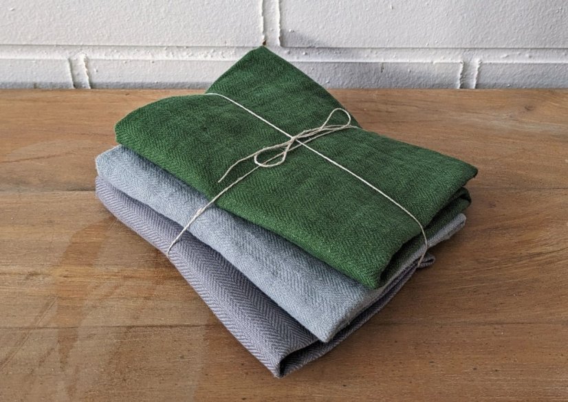 Kitchen towels - 3 pieces - 100% linen