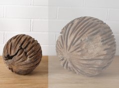 Decorative balls - root wood - teak