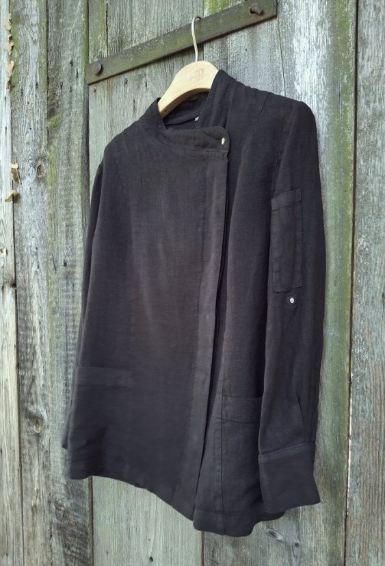 Chef coat jacket - for ladies -  100% linen - Size: XXL