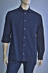 Men's shirt, long sleeves with turn back cuff - 96% cotton, 4% elastan