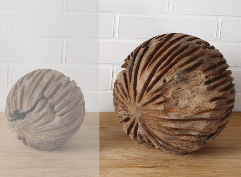 Decorative balls - root wood - teak