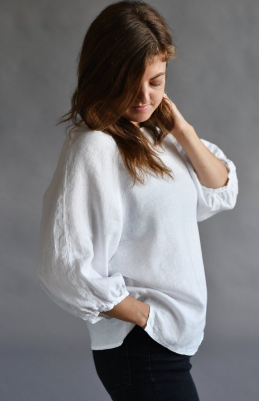 Damenbluse - 100% leinen