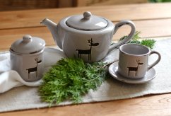 Tasse mit Untertasse - Keramik