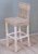 Bar stool with aluminum footrest - rattan - kubu