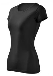 Damen t-shirt mit rundhalsausschnitt - 95% baumwolle, 5% elastan - verschiedene Farben