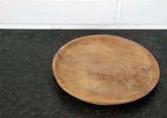 Plate, massive teak