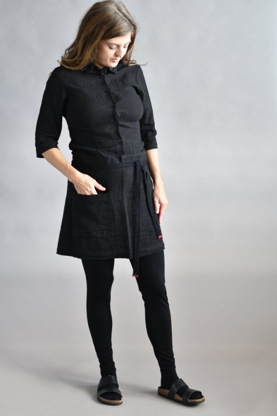 Dámská košile - 3/4 rukáv - 100% len - Velikost: 38