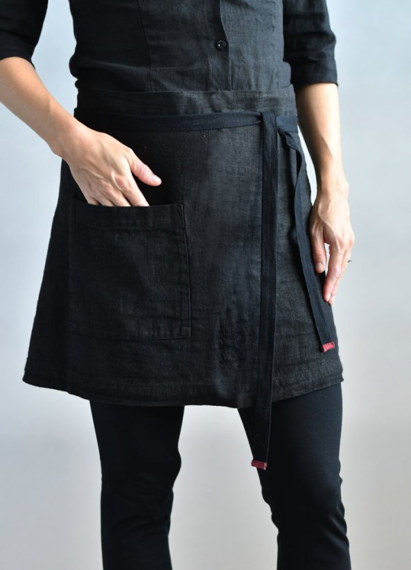 Dámská zástěra - obsluha - 100% len