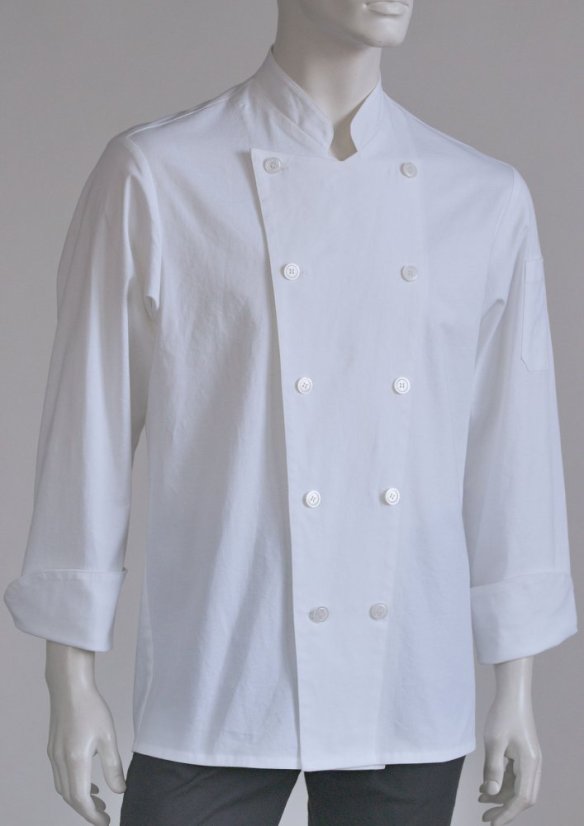 Chef coat jacket slim - 96% cotton, 4% elastane - Size: L