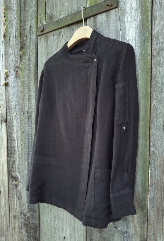 Chef coat jacket - for ladies -  100% linen - Size: L
