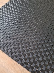 Plastové pletené prostírání – omyvatelné, 70 % PVC + 30 % polyester - černé